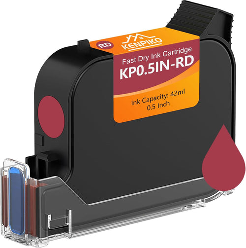 KENPIKO 0.5 Inch Red Quick-Drying Ink Cartridge - product image 1