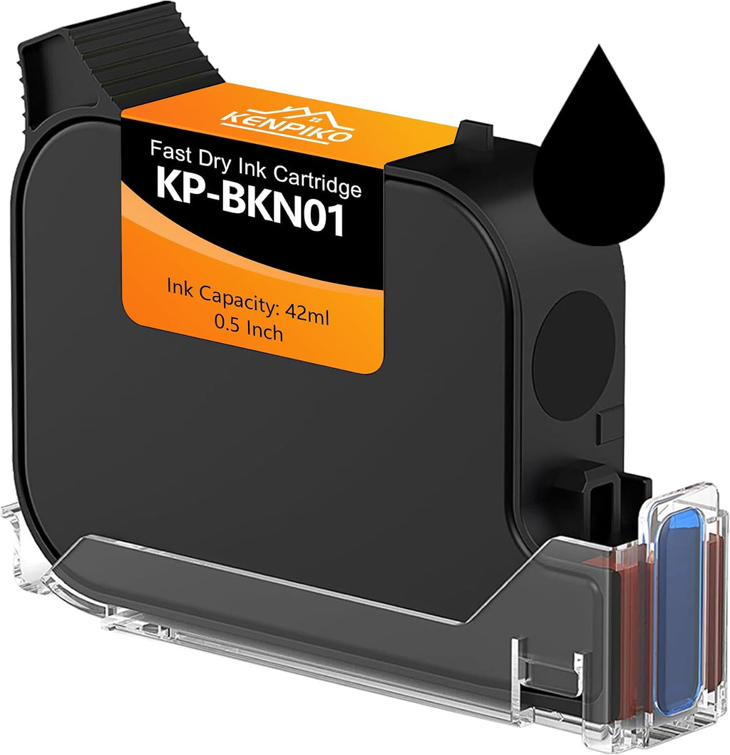 KENPIKO KP-BKN01 0.5 Inch Black Quick-Drying Ink Cartridge - product image 1