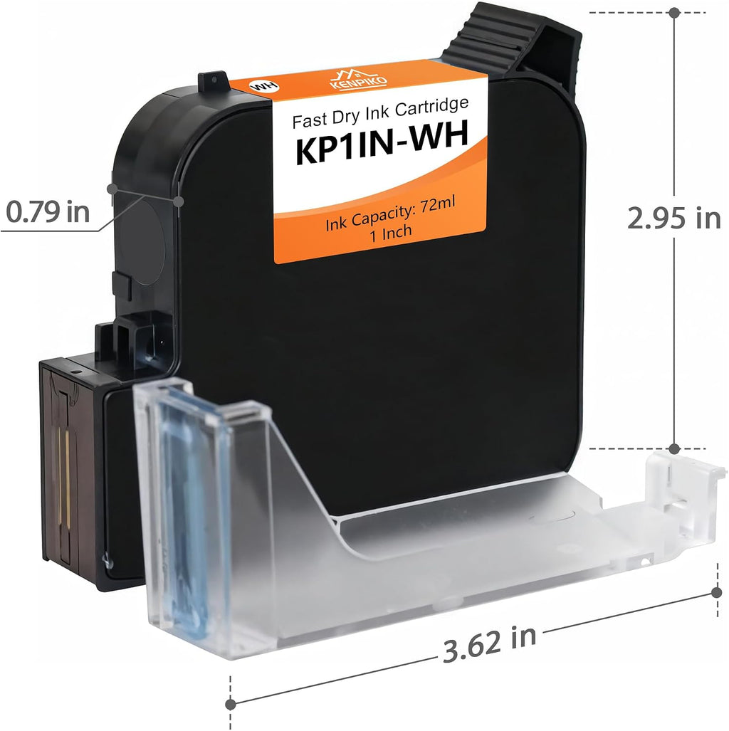 KENPIKO 1 Inch White Quick-Drying Ink Cartridge - product image 5