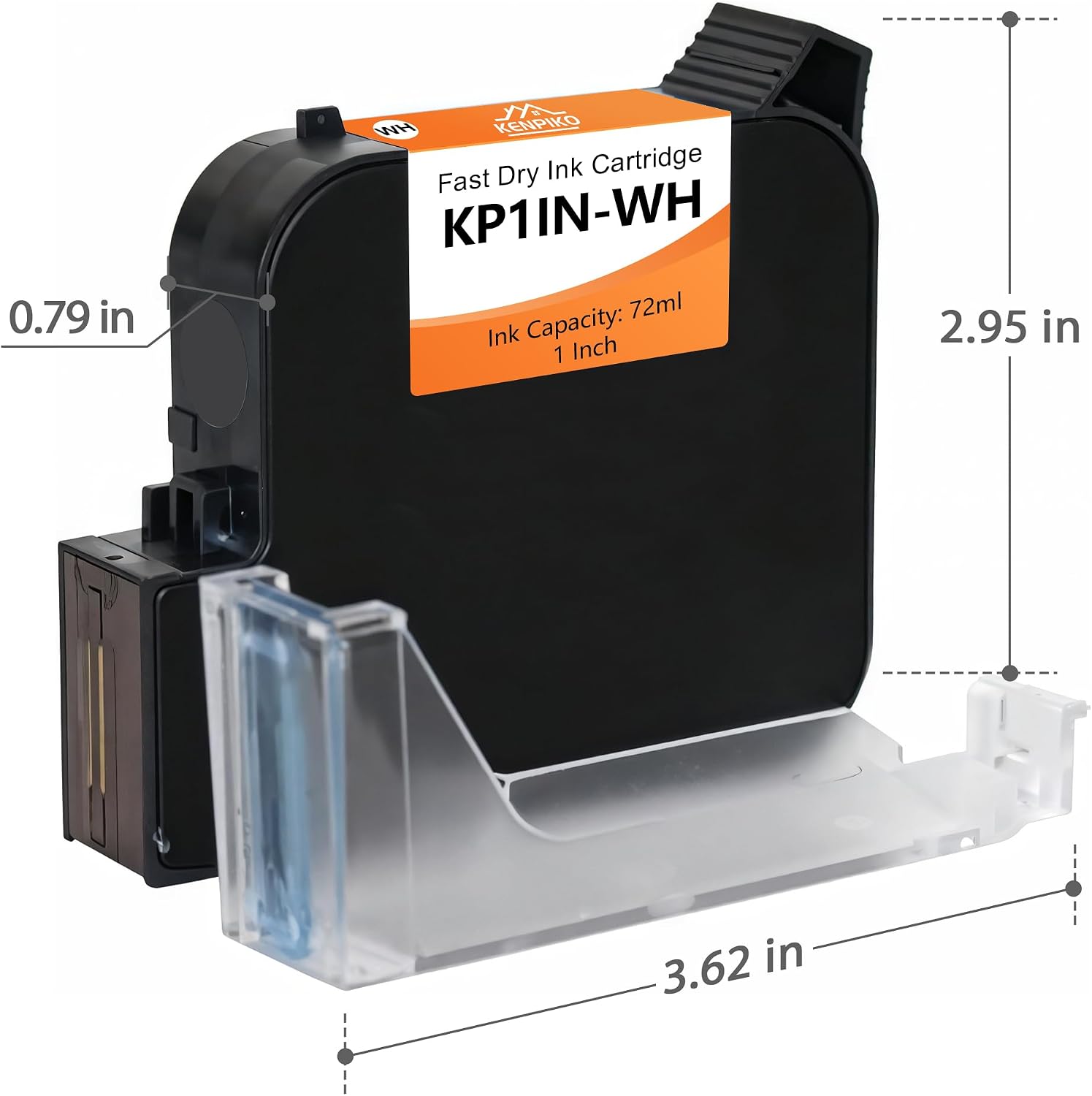 KENPIKO 1 Inch White Quick-Drying Ink Cartridge - product image 5