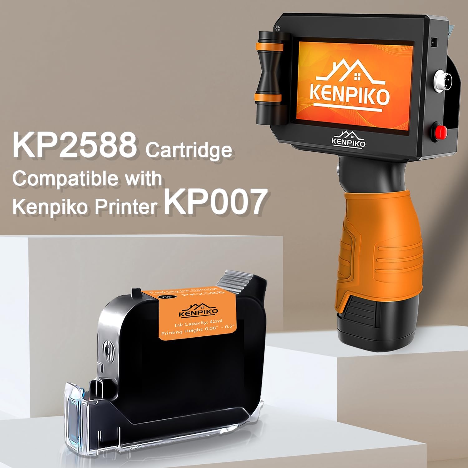 KENPIKO PK2588 0.5 Inch Black Quick-Drying Ink Cartridge - product image 3