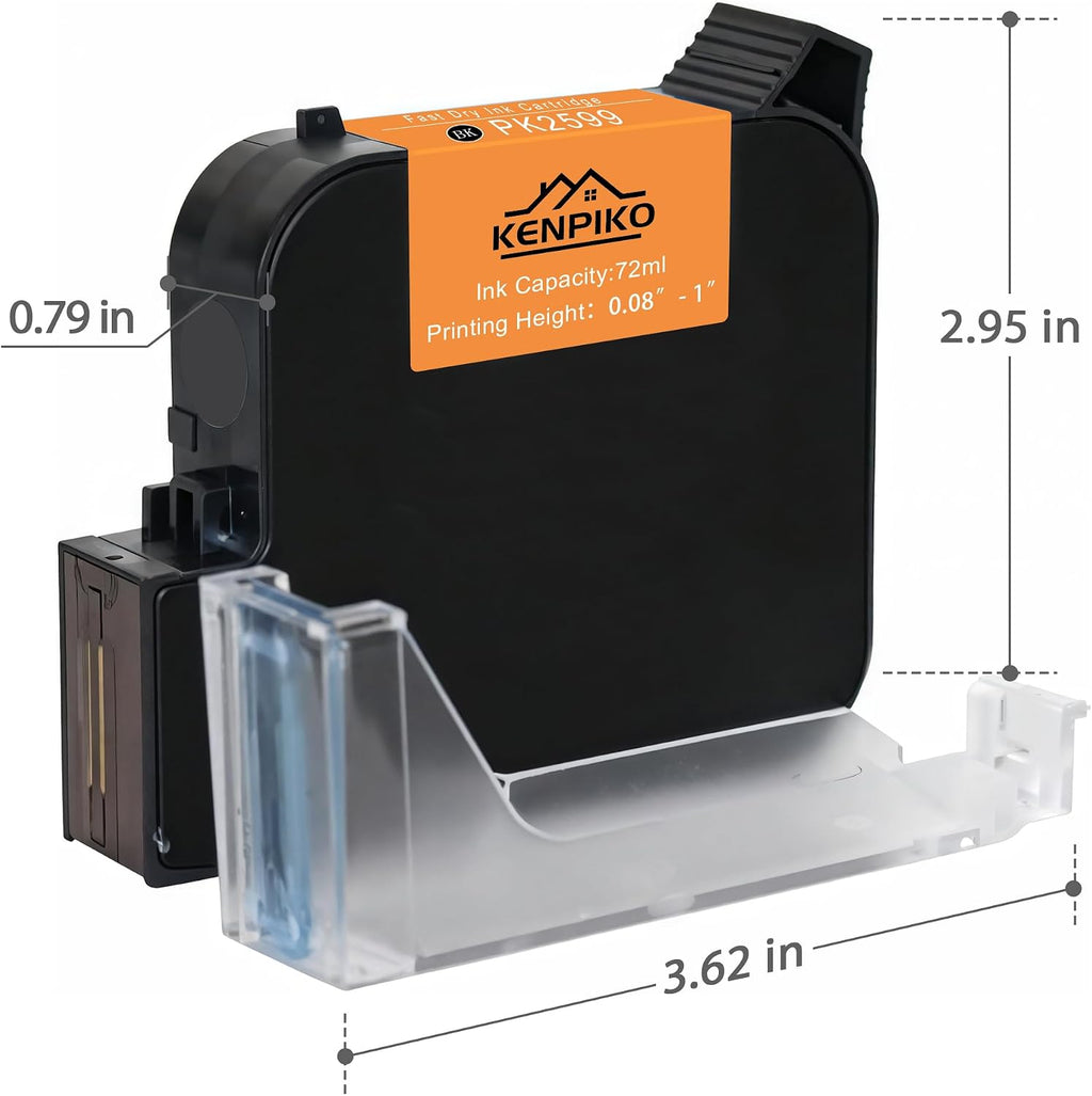 KENPIKO PK2599 1 Inch Black Quick-Drying Ink Cartridge - product image 5