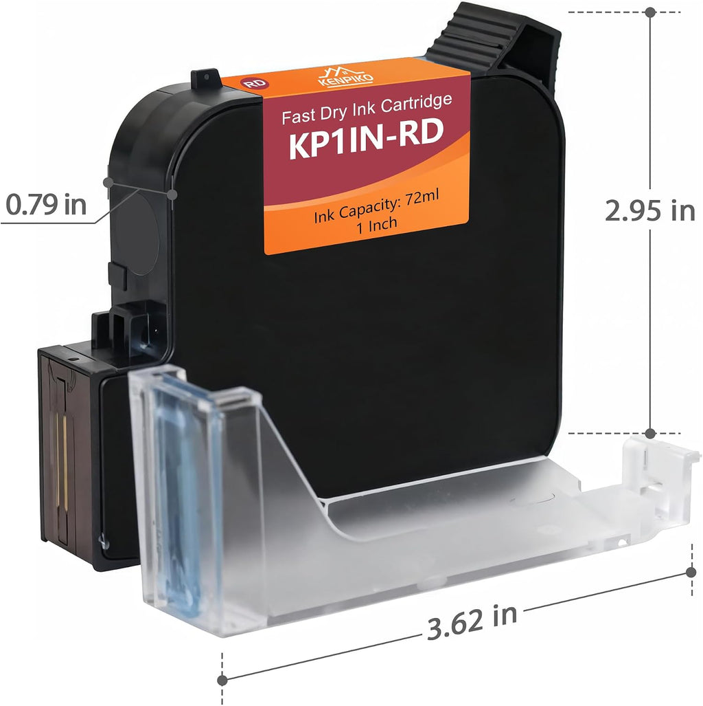 KENPIKO 1 Inch Red Quick-Drying Ink Cartridge - product image 6