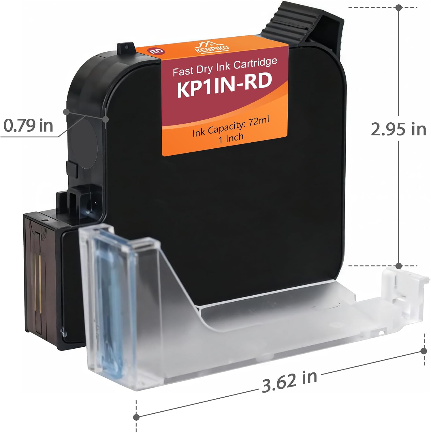 KENPIKO 1 Inch Red Quick-Drying Ink Cartridge - product image 6