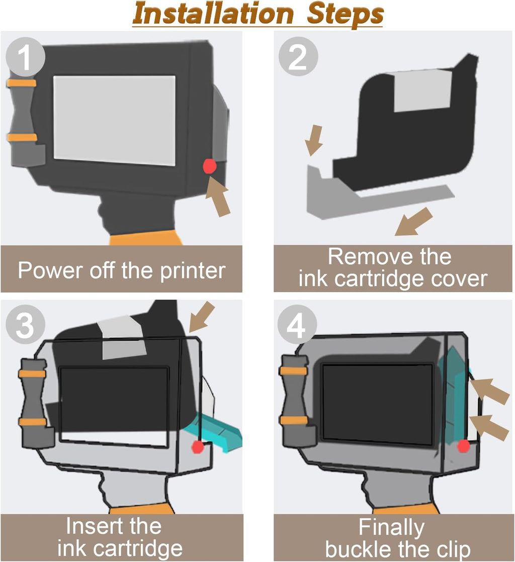 KENPIKO PK2588 0.5 Inch Black Quick-Drying Ink Cartridge - product image 4