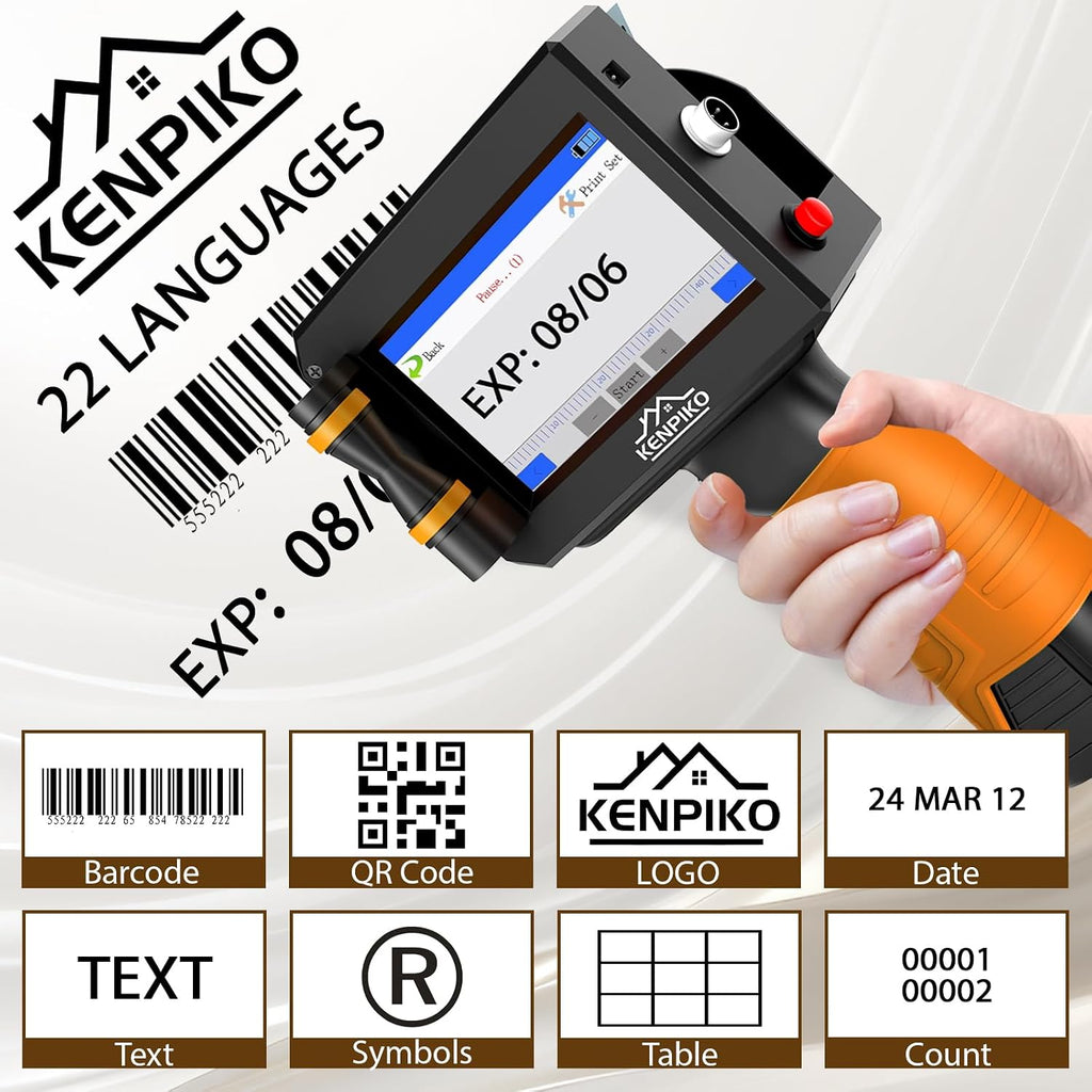 KENPIKO 0.5 Inch Handheld Inkjet Printer with 4.3 Inch Screen - product image 4