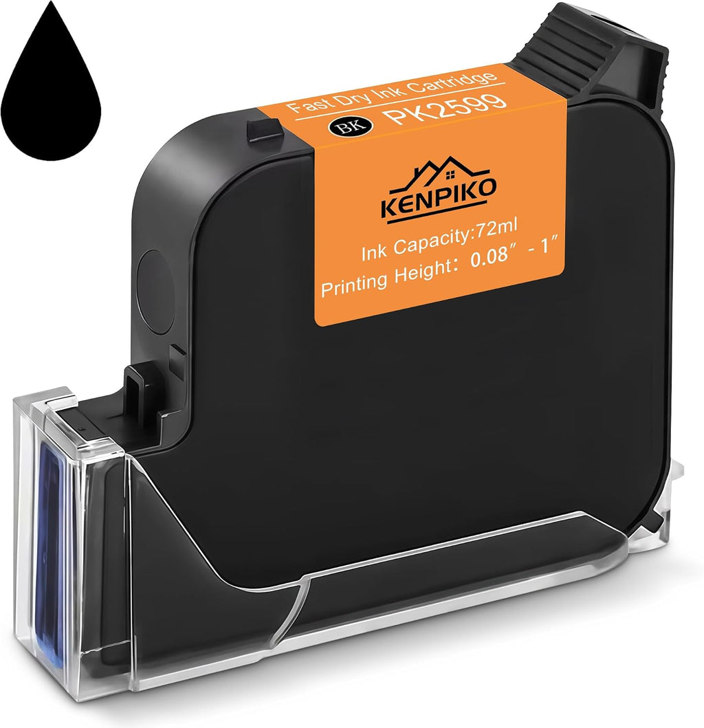 KENPIKO PK2599 1 Inch Black Quick-Drying Ink Cartridge - product image 6