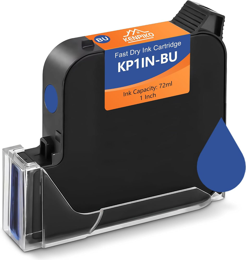 KENPIKO 1 Inch Blue Quick-Drying Ink Cartridge - product image 1
