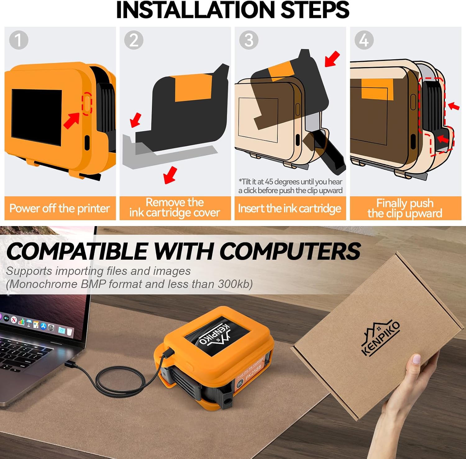 KENPIKO KP-Mini 0.5 Inch Handheld Inkjet Printer - product image 6
