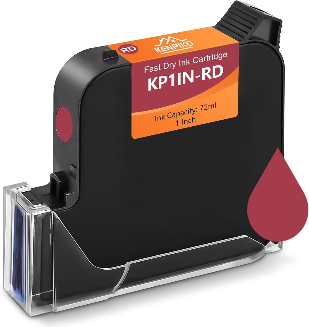 KENPIKO 1 Inch Red Quick-Drying Ink Cartridge - product image 1