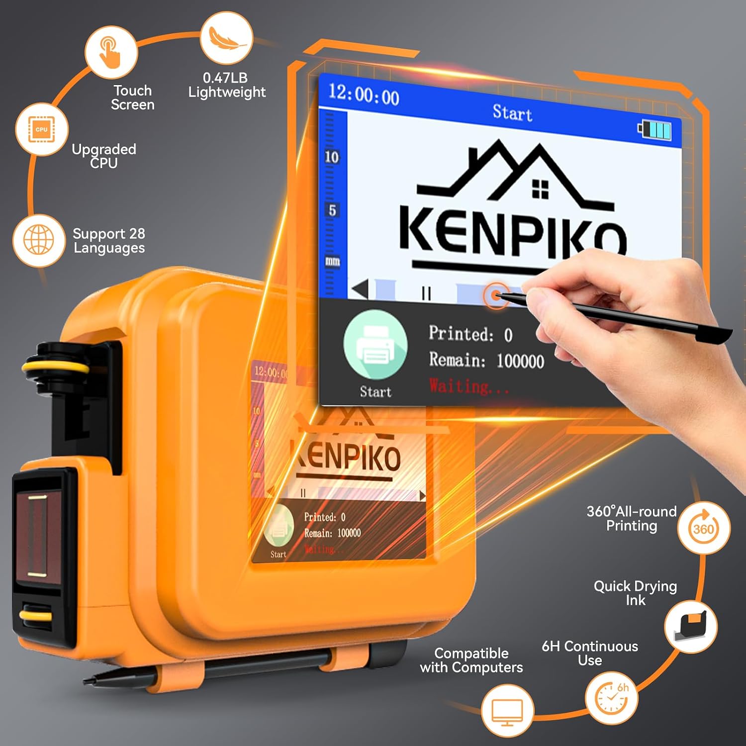 KENPIKO KP-Mini 0.5 Inch Handheld Inkjet Printer - product image 3