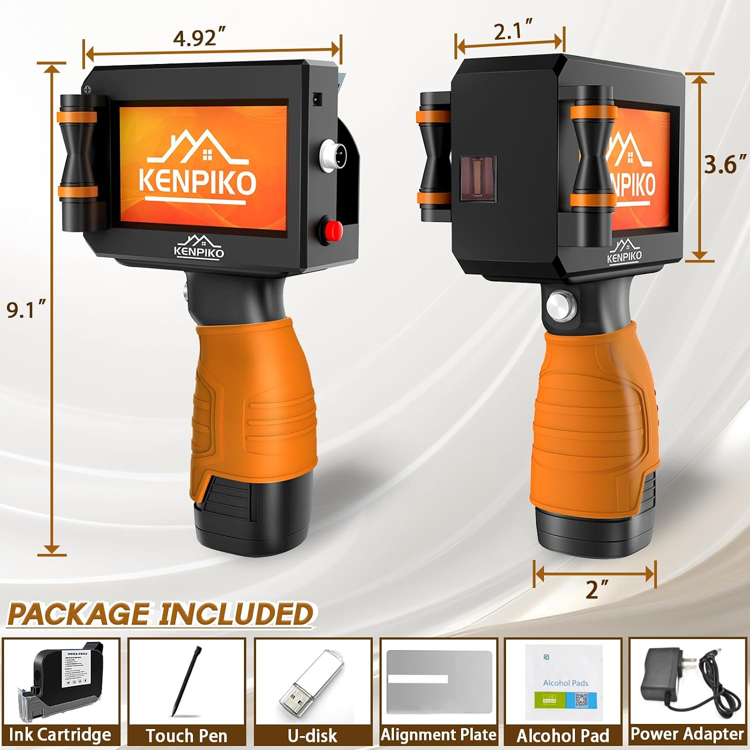 KENPIKO 0.5 Inch Handheld Inkjet Printer with 4.3 Inch Screen - product image 5