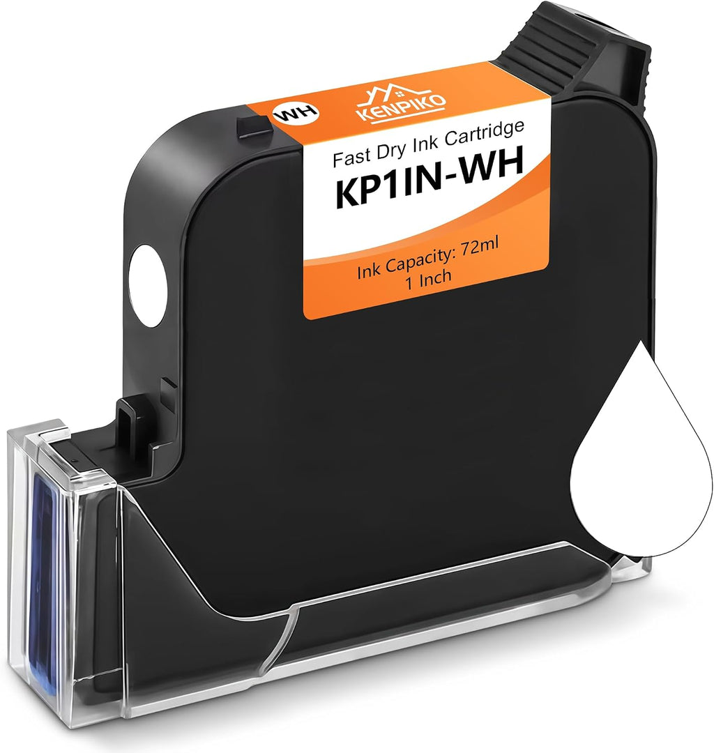 KENPIKO 1 Inch White Quick-Drying Ink Cartridge - product image 1