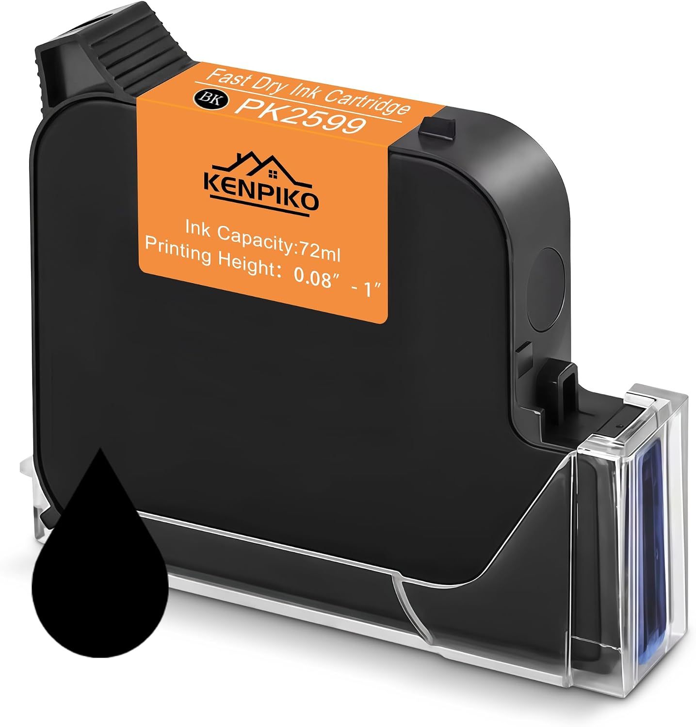 KENPIKO PK2599 1 Inch Black Quick-Drying Ink Cartridge - product image 1