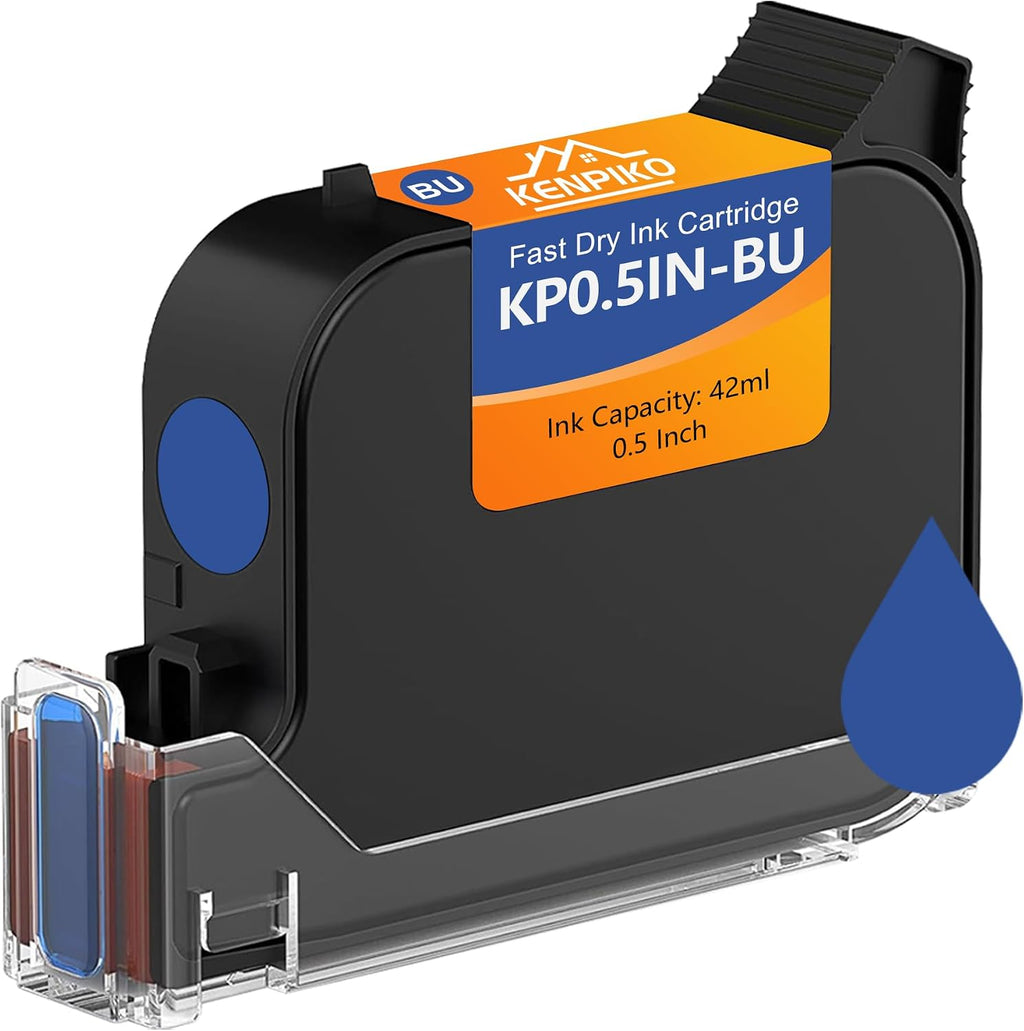KENPIKO 0.5 Inch Blue Quick-Drying Ink Cartridge - product image 1